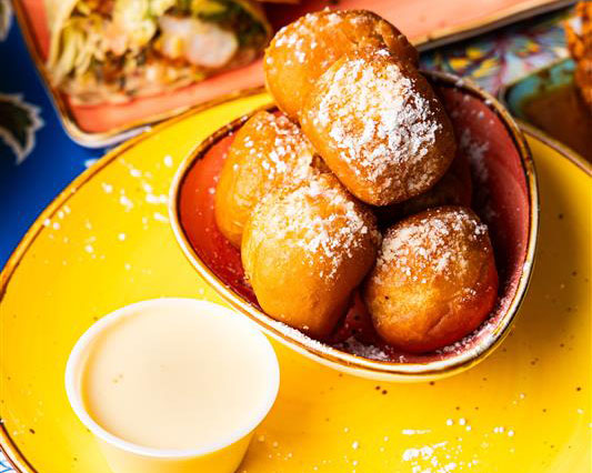 Beignet Doughnuts with Creme Anglaise