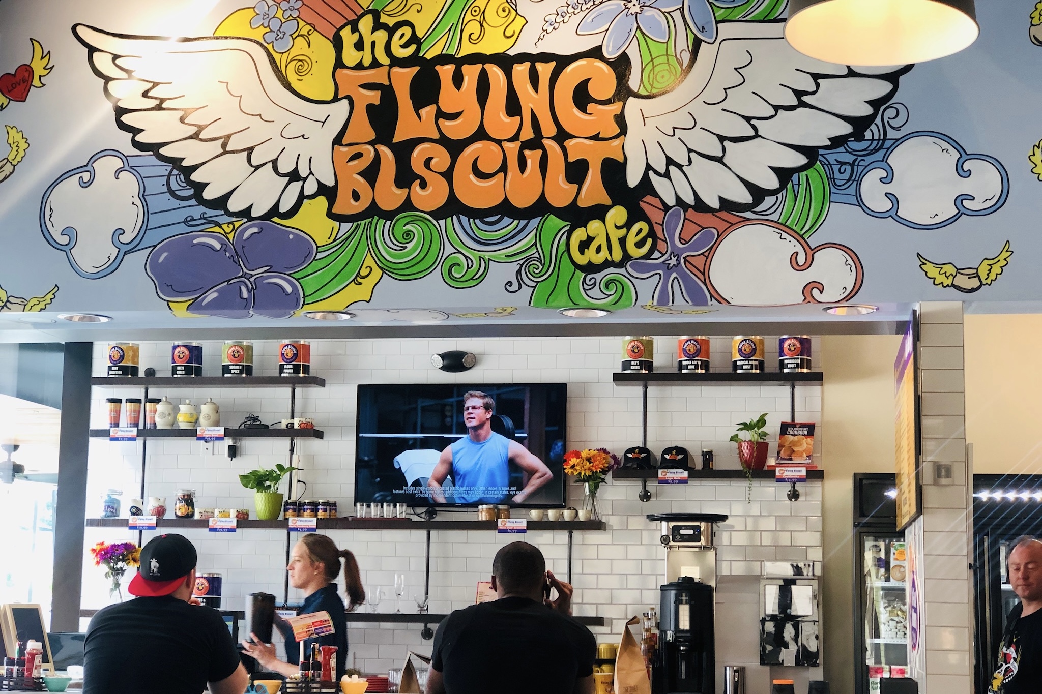 Interior shot of flying biscuit